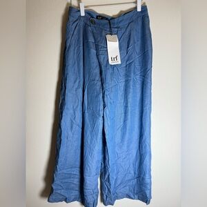 TRF Collection Blue Wide-Leg Pants size M